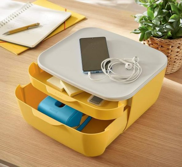 Leitz Cosy Çekmeceli Evrak Rafı - Sarı - 3