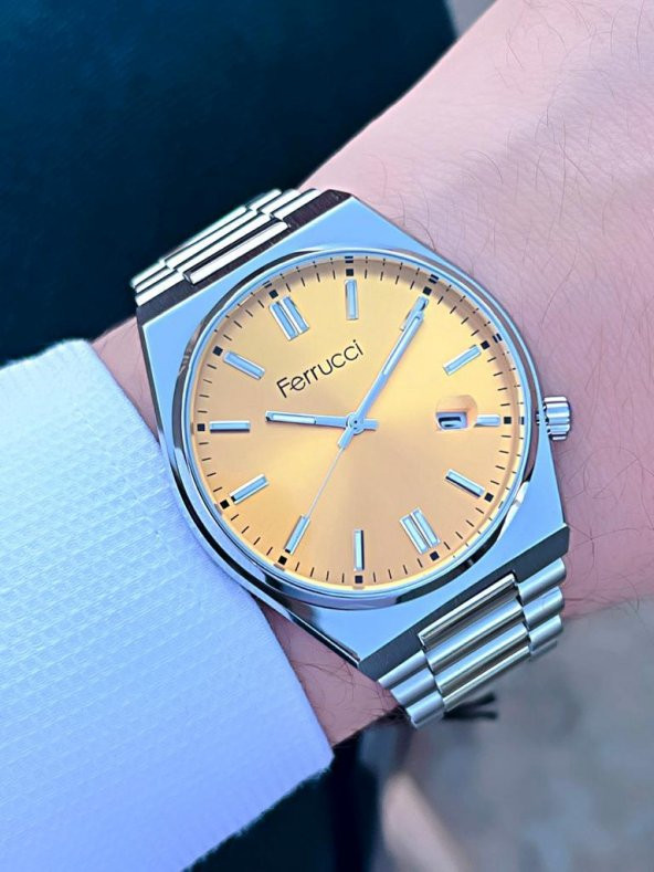 FRC.1.507 Ferrucci Yeni Sezon Tsuyosa Model 30 mt Suya Dayanıklı Çelik Kordon Erkek Kol Saati - 4