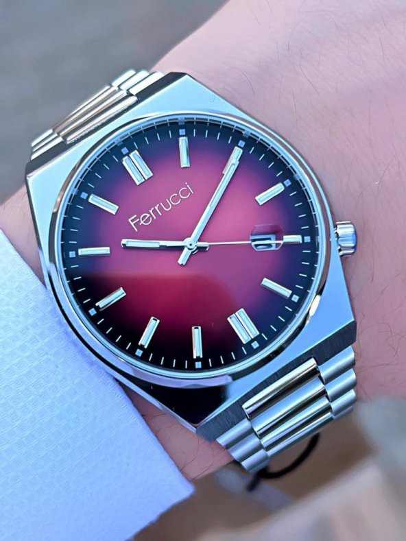 FRC.1.511 Ferrucci Yeni Sezon Tsuyosa Model 30 mt Suya Dayanıklı Çelik Kordon Erkek Kol Saati - 2