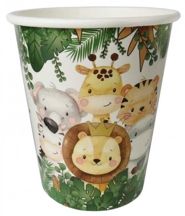 BARDAK KARTON SAFARİ PASTEL RENK 8OZ 8 ADET - Resim 3