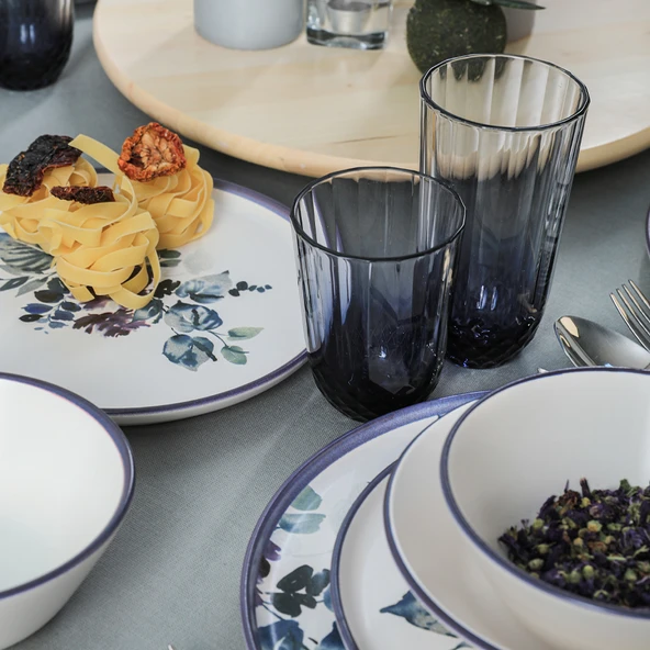 Keramika Purple Flower Yemek Takımı 24 Parça 6 Kişilik - 7