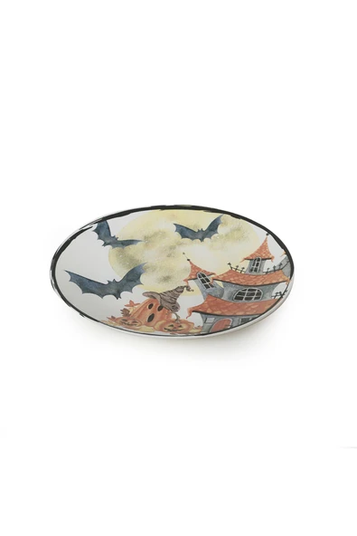Keramika Keraart Halloween Moon Servis Tabağı 26 Cm 19947 - Resim 3