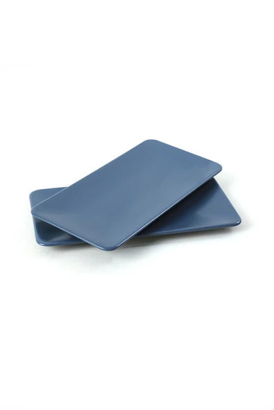Keramika Mat Mavi Siera Kayık Tabak 33 Cm 2 Adet - 2