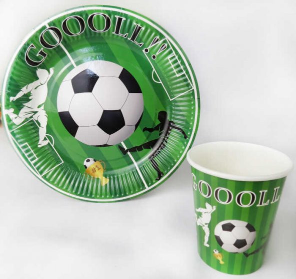 TABAK KARTON FUTBOL GOOOLL 23 CM 8 ADET - 2