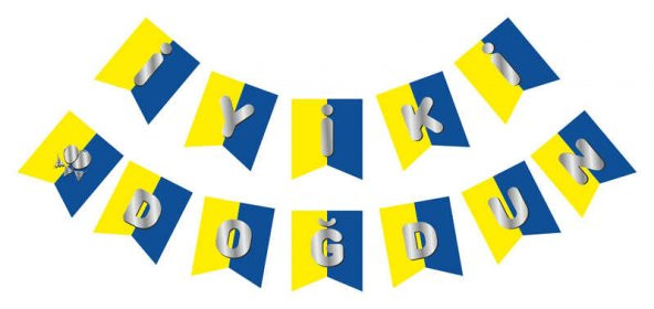 FLAMA İYİKİ DOĞDUN ÇİZGİLİ SARI LACİVERT 1 SET ürün görseli