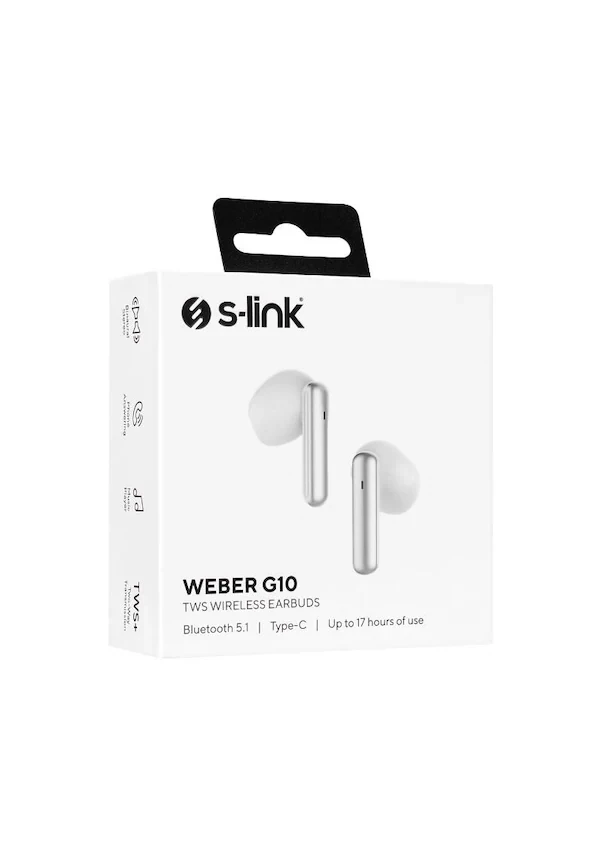 S-Link Weber G10 Wireless Beyaz Bluetooth Kulak İçi Kulaklık