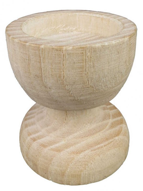 AĞAÇ KÜTÜK TEALİGHT MUMLUK KADEH NATUREL 1 ADET - 3