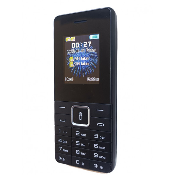 JAXEL Yüksek Batarya Gücüne Sahip 2500 Mah. Tuşlu Cep Telefonu Metalik Silinmez Tuşlu - 1