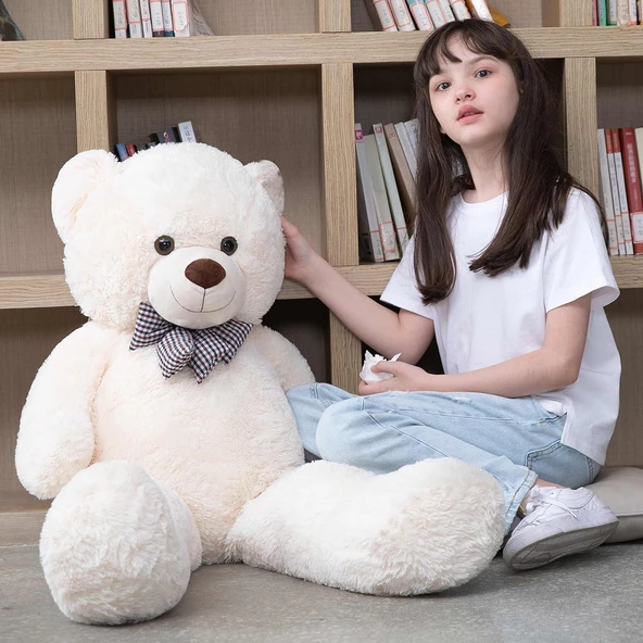 80 cm Papyonlu Peluş Ayıcık - % 100 YERLİ ÜRÜN - 5