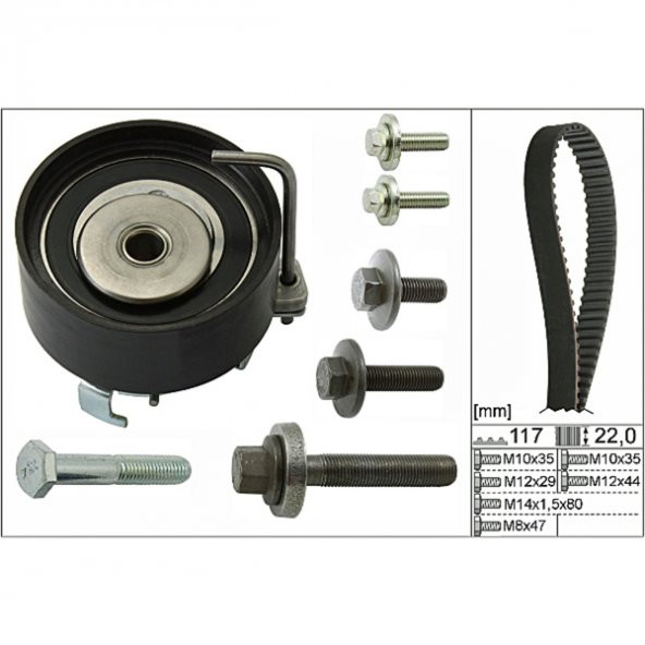 İna Ford Fiesta V 1.25 16V Triger Seti 2002-2008 - 2