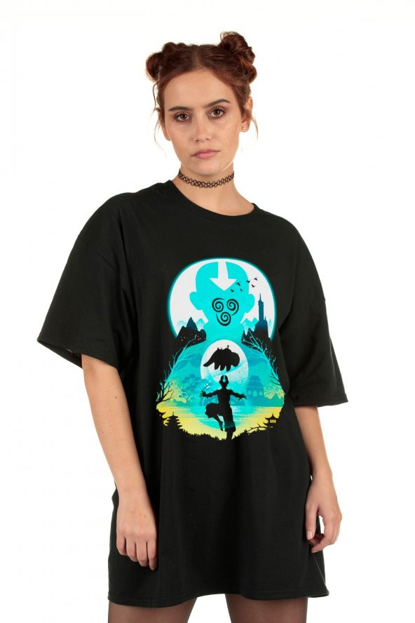 Avatar The Last Airbender Aang Unisex Premium Oversize T-Shirt