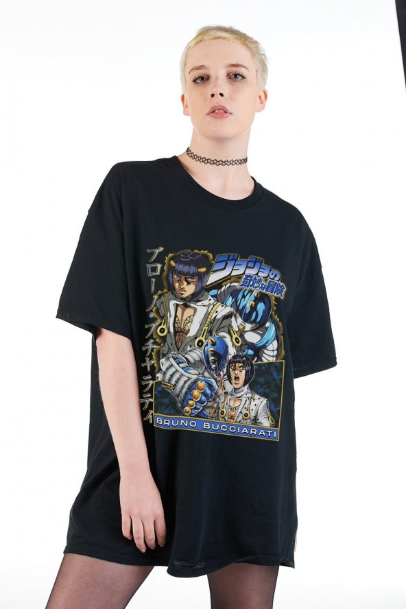 Bruno Bucciarati Jojo's Bizarre Adventure Jojo no Kimyou na Bouken Unisex Oversize T-Shirt