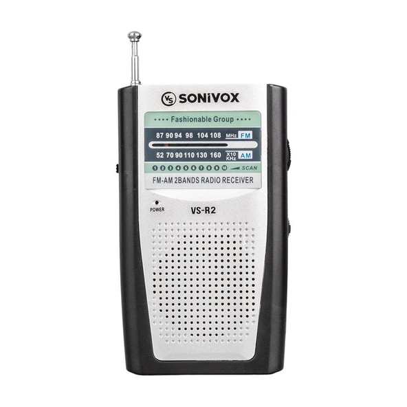 Sonivox Vs-r2 Gümüş Renk Mini Cep Radyosu Deprem Çantasına Uygun Fm Radyo - 3