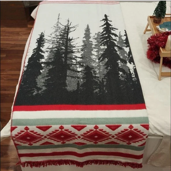 İpekçe Petra Çift Kişilik Pamuk Battaniye  Asorti Renkler 180*220 - Resim 3