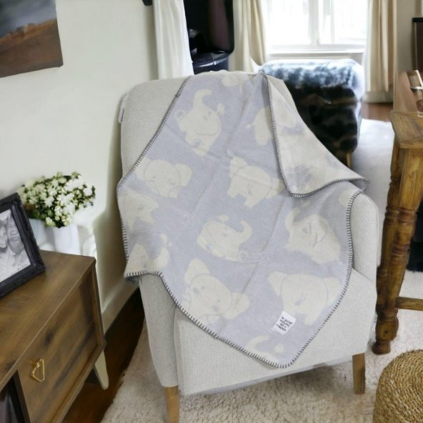 Bear Foot Pamuk Bebek Battaniyesi Mavi 100*75 - 2