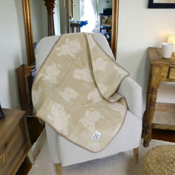 Bear Foot Pamuk Bebek Battaniyesi Kahverengi 100*75 - 2