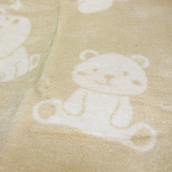 Bear Foot Pamuk Bebek Battaniyesi Kahverengi 100*75 - 3