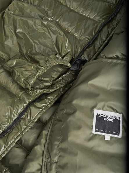 JACK JONES Erkek Rüzgar Geçirmez Parlak Puffer Mont 12241629 - 2