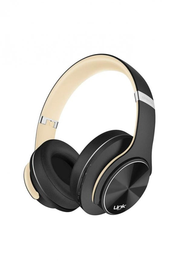 LinkTech HP6 Plus Premium Black Cream 2in1 Kulak Üstü Bluetooth Kulaklık LPH-HP6+