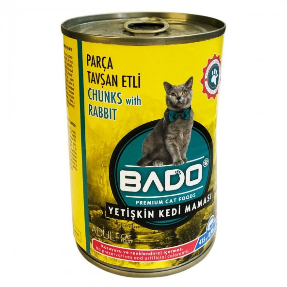 Bado Tavşan Etli Yetişkin Yaş Kedi Maması 415 Gr