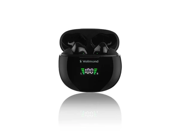 Vollmond VL101pro Bluetooth 5.3 IPX6 Suya ve Tere Dayanıklı Şarj Göstergeli TWS Kulaklık Siyah - 2