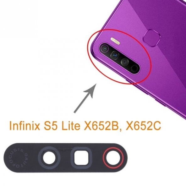 Infinix S5 Lite X652B X652C Arka Kamera Lens Camı