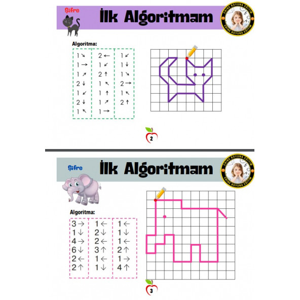 Çocuklara KODLAMA Eğitim Seti (Laminasyonlu Algoritma) - 5