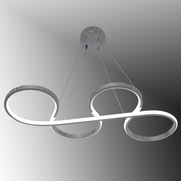 TT025-KR TT Aydınlatma Yılan Modeli Krom Kaplama Led Avize