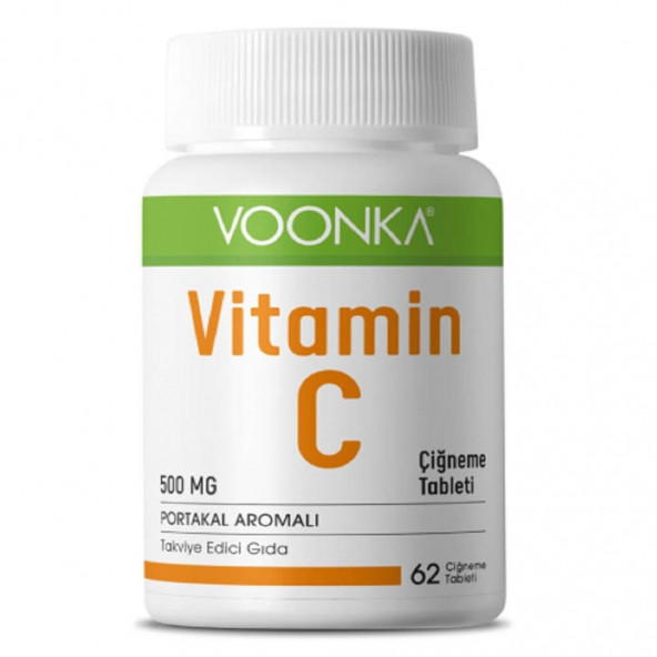 Voonka Vitamin C Portakal Aromalı 62 Çiğneme Tableti