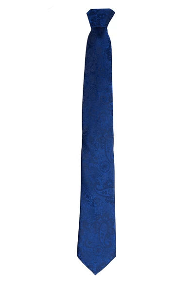 Cengiz İnler Jakarlı Şal Desenli Mendilli Mikrofiber Erkek Kravat - 3