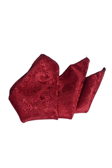 Cengiz İnler Jakarlı Şal Desenli Mendilli Mikrofiber Erkek Kravat - 4