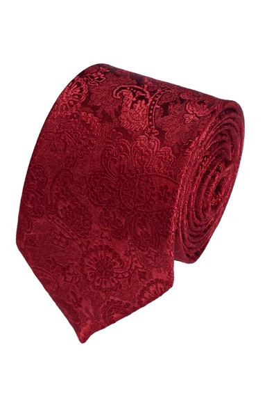 Cengiz İnler Jakarlı Şal Desenli Mendilli Mikrofiber Erkek Kravat - 5
