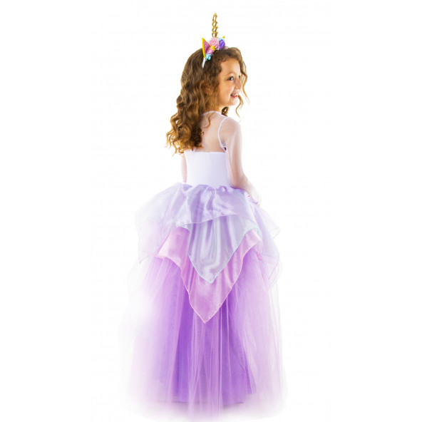 Unicorn Kostüm Unicorn Elbisesi Uzun Kollu Özel Üretim - 2