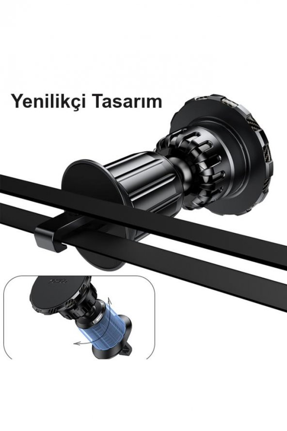 C154 Izgara Klipsli Manyetik Mıknatıslı Magsafe Araç İçi Telefon Tutucu - 7