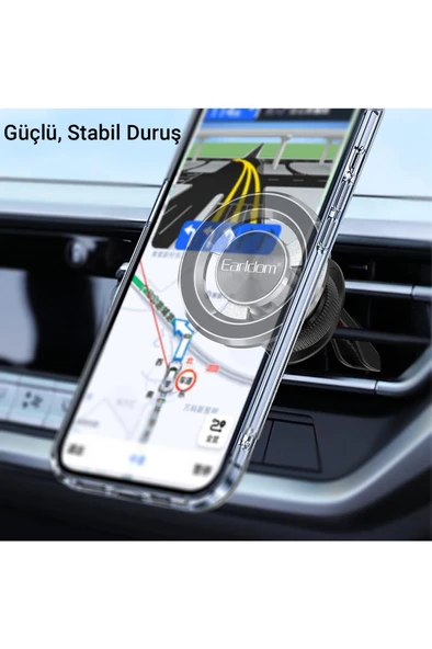 EH213 Izgara Klipsli Manyetik Mıknatıslı Magsafe Araç İçi Telefon Tutucu - 6
