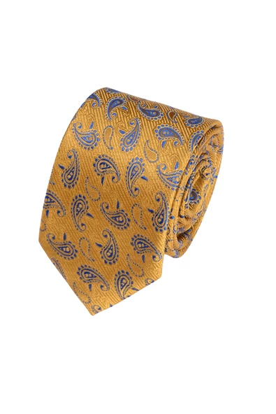 Cengiz İnler Şal Desenli Mendilli Mikrofiber Erkek Kravat - Resim 3