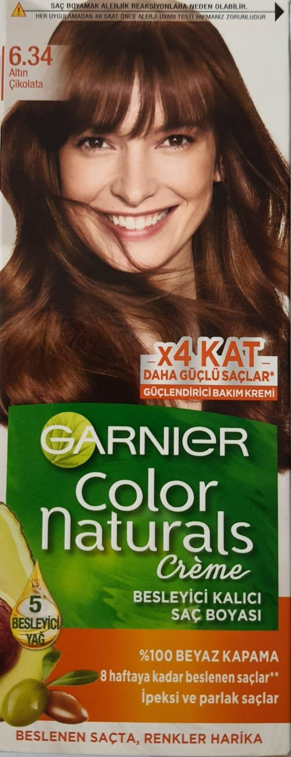 Garnier Color Naturals Saç Boyası 6.34 Altın Çikolata