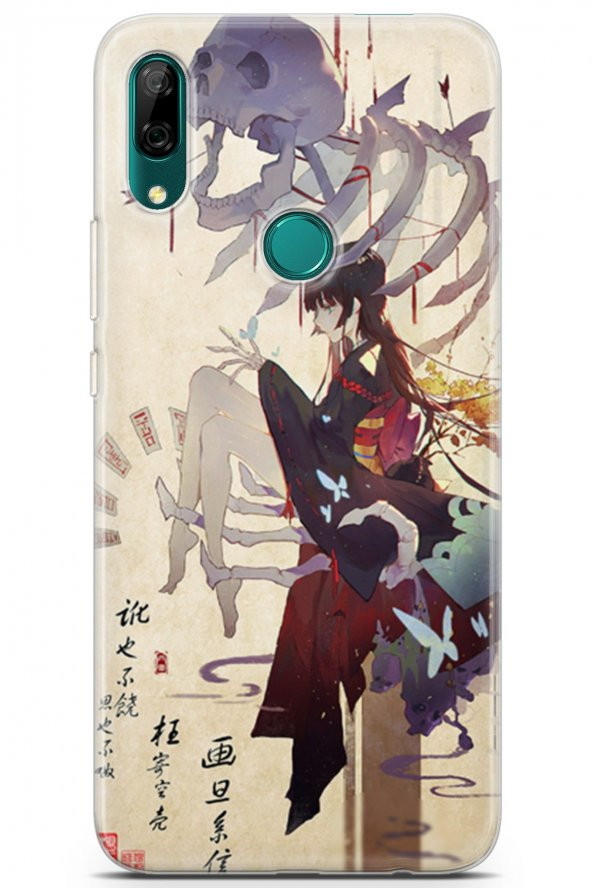 Huawei P Smart Z Uyumlu Kılıf Anime 13 Kurukafa Case Kapak Krem