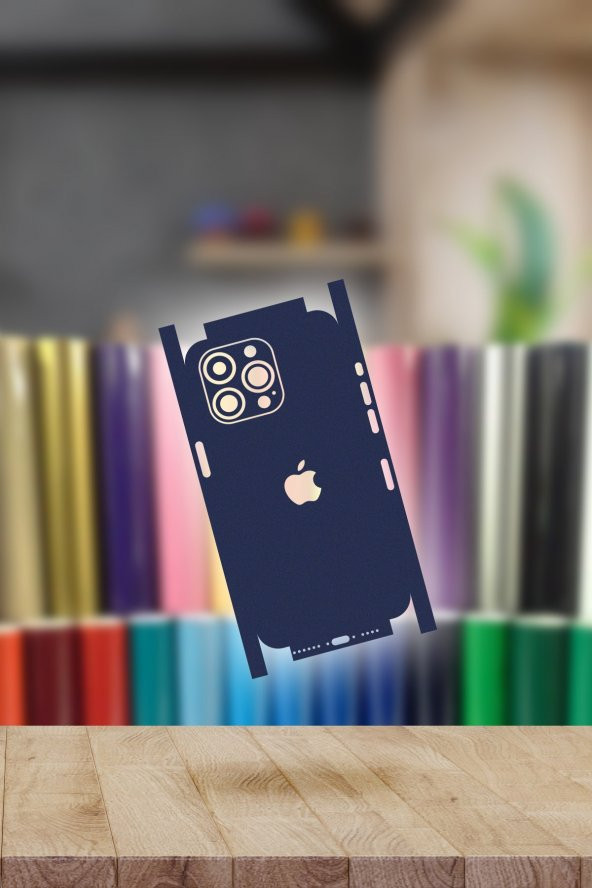 Lacivert iPhone 14 Pro Kaplama Arka Ve Yan Full Kaplayan Koruyucu Body Hydrogel Kaplama - 2