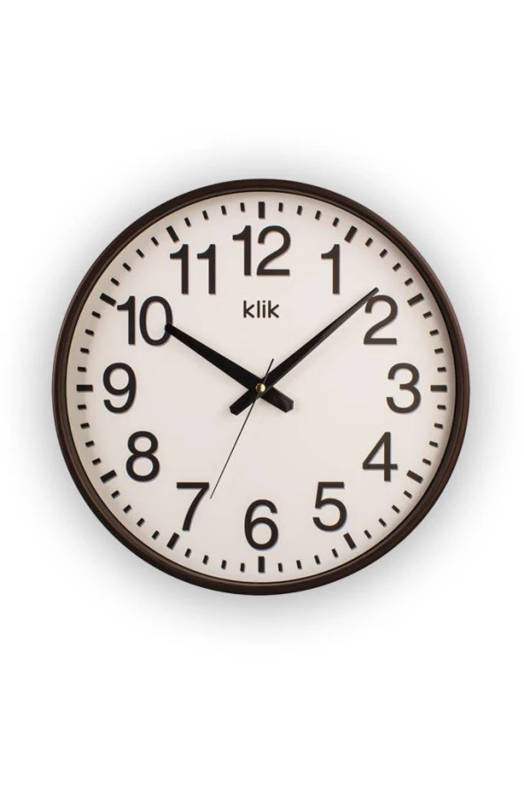 Digithome Simplex Cam Detaylı Sessiz Mekanizmalı Duvar Saati 37,5 Cm Kahverengi - K-SIMPLEX-KAH