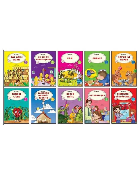1. Sınıf Öykülerle Değerler Eğitimi Seti 10 Kitap - 2