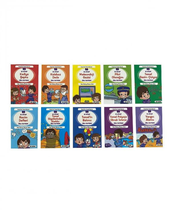 1. Sınıf Emel İle Temel Seti 10 Kitap - Resim 2