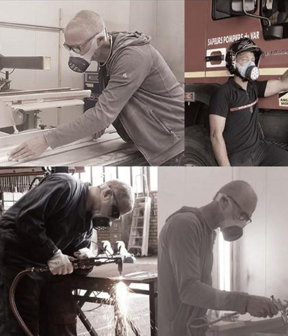 YARIM YÜZ MOTORLU HAVA SOLUNUM KORUYUCU MASKESİ L BEDEN - 5