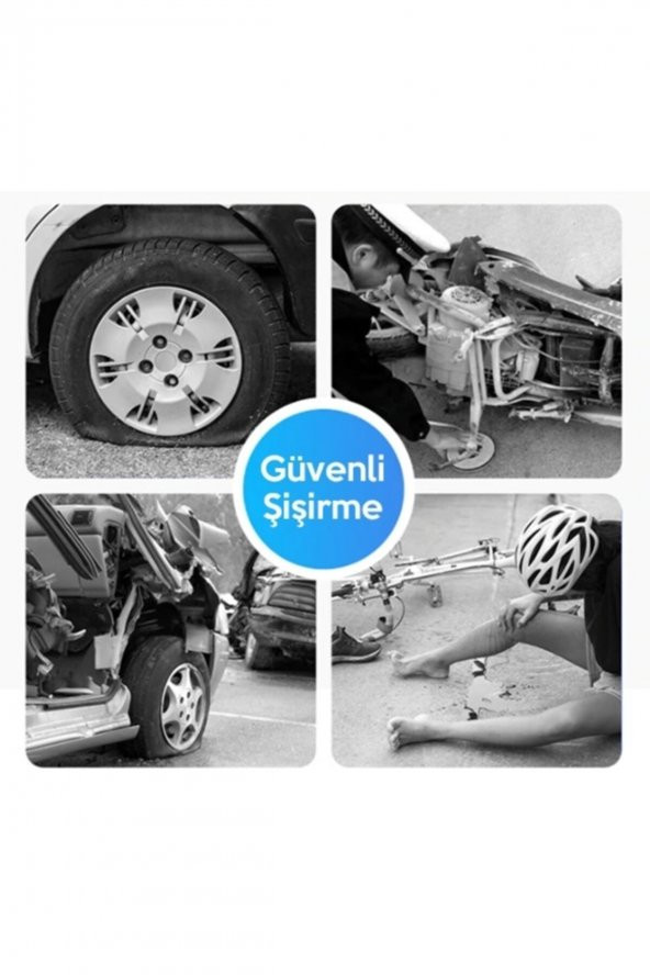 St-217 12v Taşınabilir Hava Pompası Kompresör Araç Lastik Şişirme Makinesi Siyah - 5
