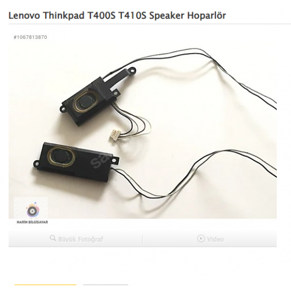 Lenovo Thinkpad T400S T410S Speaker Hoparlör