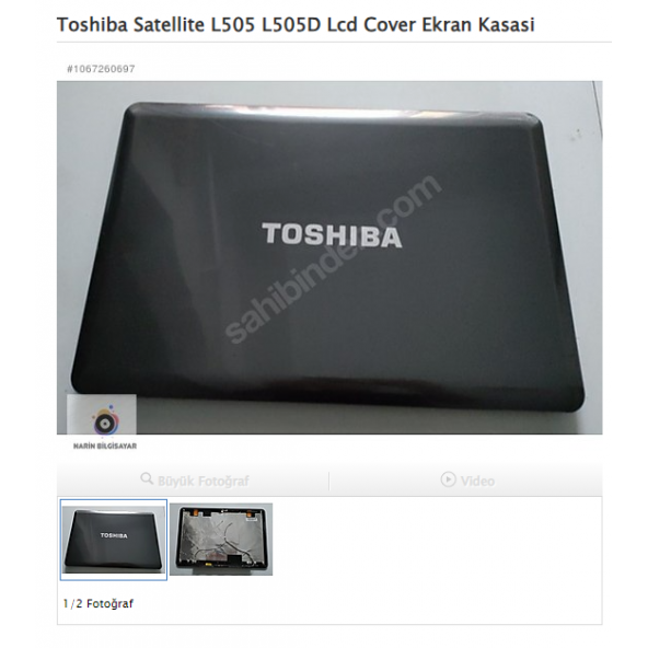 Toshiba Satellite L505 L505D Lcd Cover Ekran Kasası