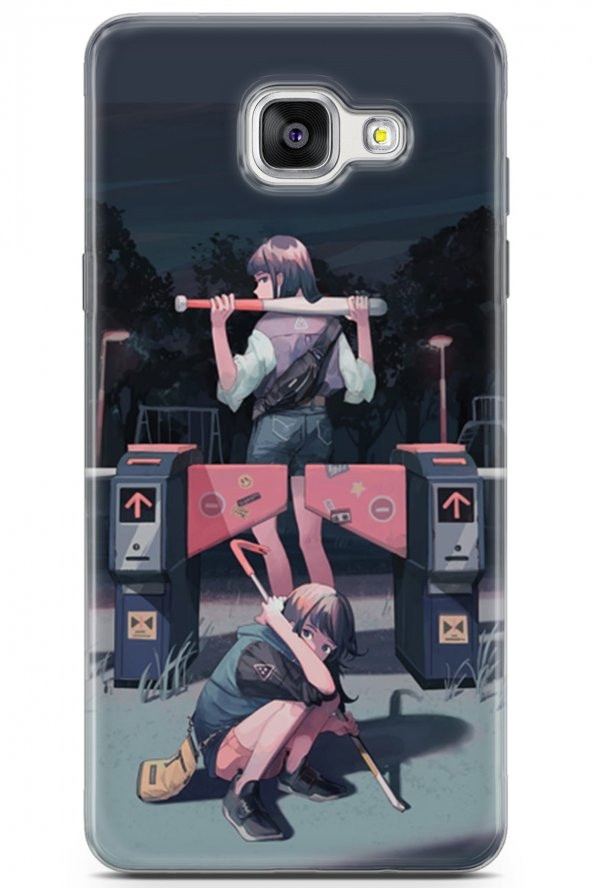 Samsung Galaxy A5 2016 Uyumlu Kılıf Anime 11 Beyzbol Sopası 4K Baskılı Kılıf Gece Mavisi - 1