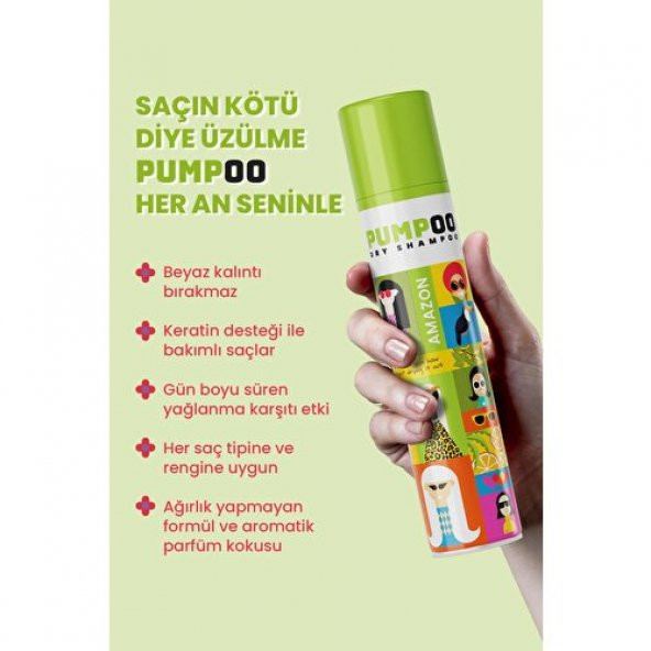Pumpoo Dry Shampoo - Amazon 200 ml - 4