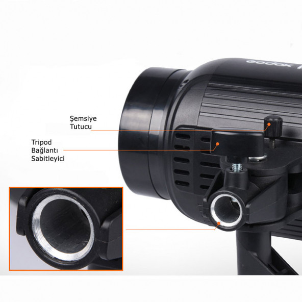 Godox E250 Stüdyo Paraflaş Kafası (250 Watt) - Resim 2