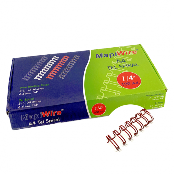 MAPİWİRE 1/4 KUTU TEL KIRMZ 100 AD.